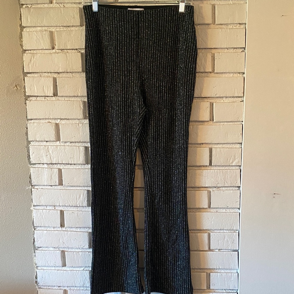 Urban Outfitters Striped Sparkle Flare Pants‎